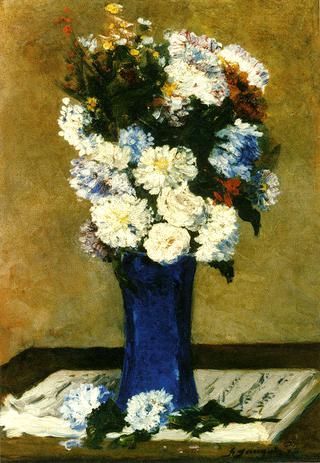 Flowers in a Vase with a Musical Score