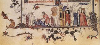 The Sacrifice and Allegory of Charity, from Belleville Breviary