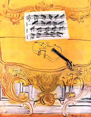 Yellow Console with Violin