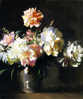 静物画：牡丹花瓶