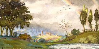 Landscape with Rainbow