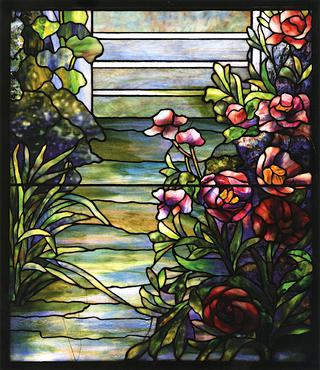 Peony Window Panel, Richard Beatty Mellon Mansion in Pittsburgh