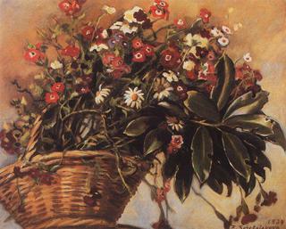 Basket with Flowers