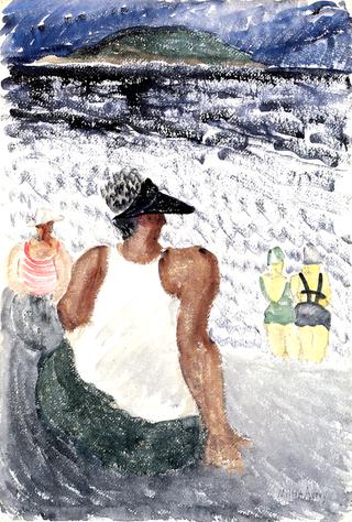 Waders in Foamy Sea
