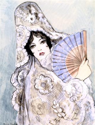 Spanish Woman with Fan