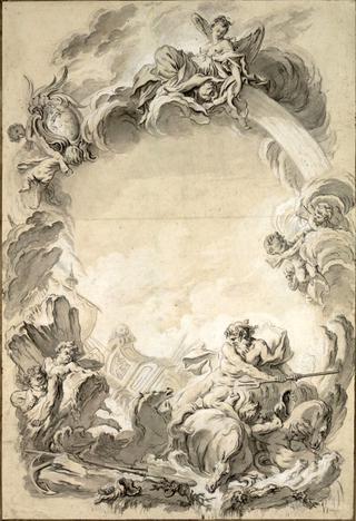 克劳德斯利·斯福尔爵士寓言墓的正面画“Quos Ego”