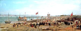 Laying the Foundation Stone of Birkenhead Docks, 1845