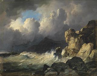 Stormy coastline
