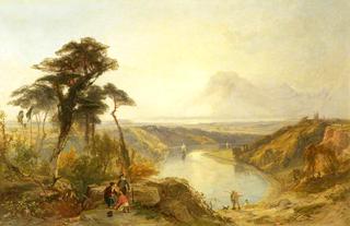 Avon from Clifton Down, Sunset