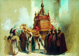 Carrying the Holy Carpet in Cairo
