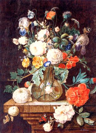 Summer Bouquet with Butterflies