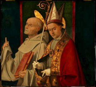 Saint Bernardino and a Holy Bishop
