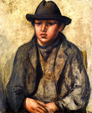Young Man with Derby Hat
