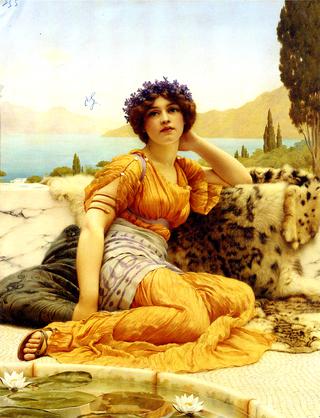 With Violets Wreathed and Robe of Saffron Hue