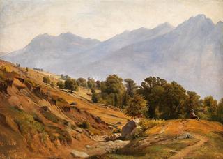 Mountain Landscape around Dorf in the Tyrol