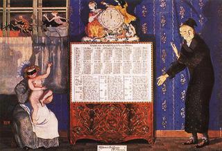 Old and New Year. Cover of the Calendar for 1905