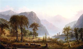 Harvesters in a River Landscape
