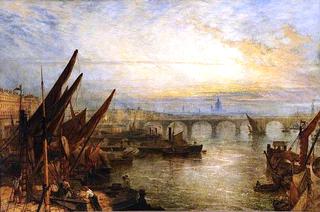 View on the Thames Looking towards St Paul's, London