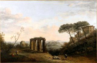 Italian Landscape with an Aqueduc