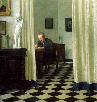 Self-portrait in his Study