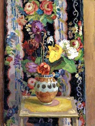 Flowers Against Chintz
