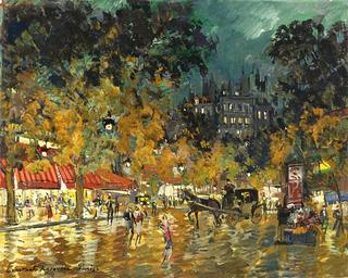 Paris Night Scene