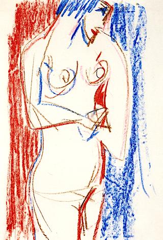 Female Nude Standing and Turned to the Left