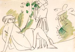 Two Women in a Landscape