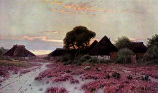 Evening on the Baltic Sea. Fishing Village on Ruegen