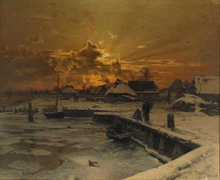 Fishing Village in Winter