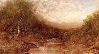 Autumn Landscape with Stream