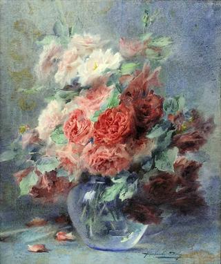 Still life of roses in a vase