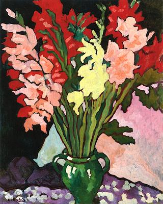 Gladioli in a Provençal Jug