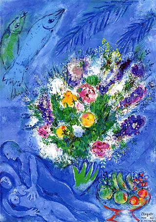 Bouquet with Lovers at Sant-Jean-Cap-Ferrat