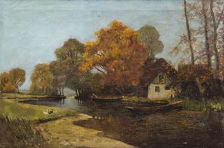 Autumnal Landscape in Spreewald
