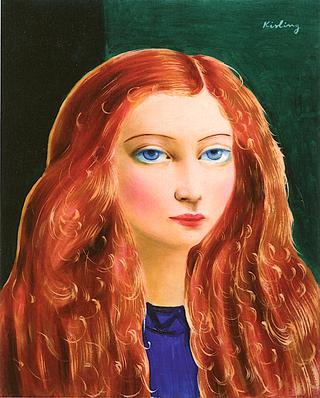 Redhead with Blue Eyes