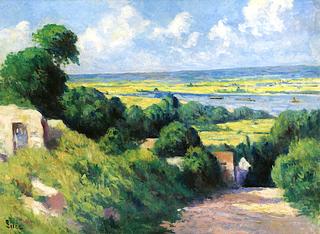 View of the Seine from the Heights at Mericourt