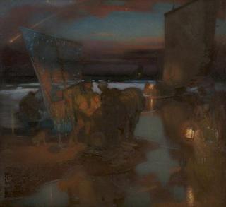 Shrimpers at Night