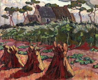 Landscape with Haystacks