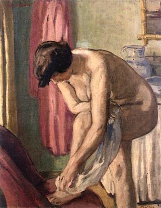 Female Nude Drying Herself