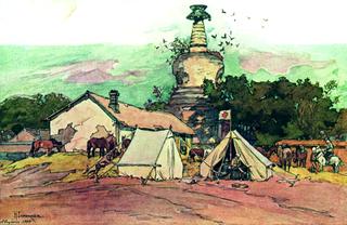 The Red Cross Camp near the Mukden Tower