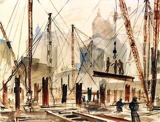 Construction of the New York Telephone Company Headquarters Building at 140 West Street