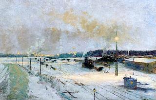 Railway Station in Winter