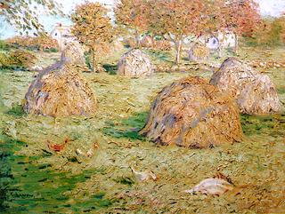 Haystacks on the Farm