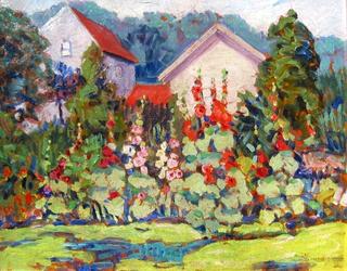 Hollyhocks