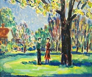Two Figures in Meadow