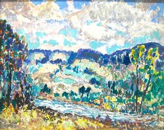 Autumn Landscape with Creek