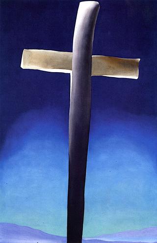 Grey Cross with Blue