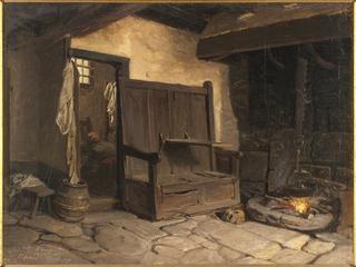 小屋的内部，习作