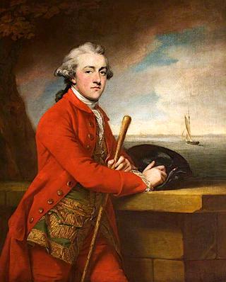 Captain Robert Boyle Nicholas, with His Yacht 'Nepaul'